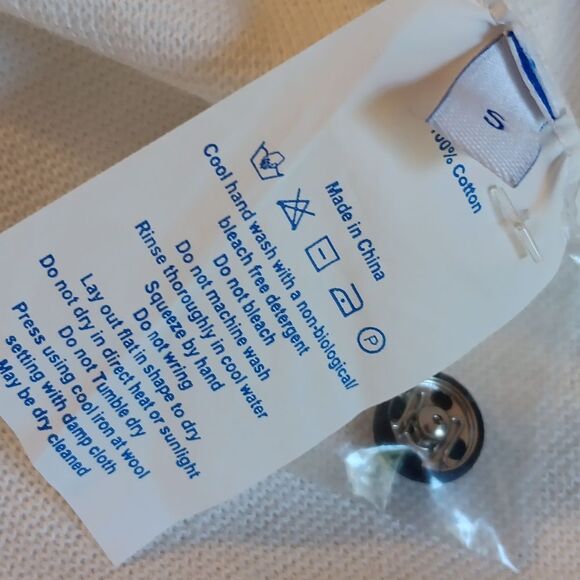 Winser London Elegant White Sweater/Jacket with Navy Accents. Preppy. Nautical. - Picture 9 of 10